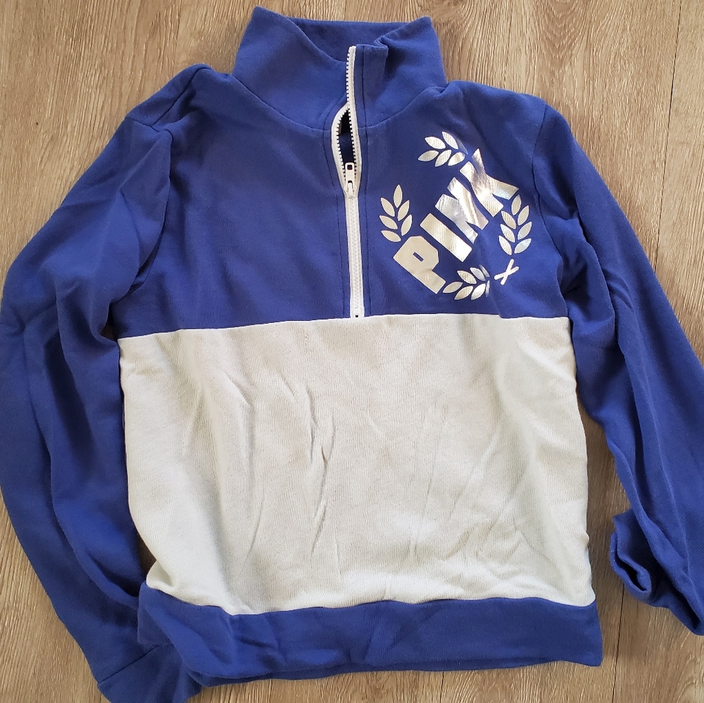 Vs Pink 3/4 Zip Sweater